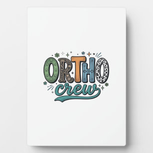 Ortho Crew Vintage Dental Team Vector Design_1 Plaque