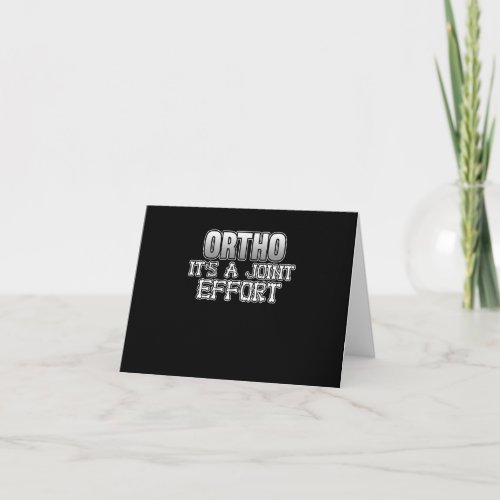 Ortho Joint Effort Surgery Doctor Neurology Surgeo Note Card