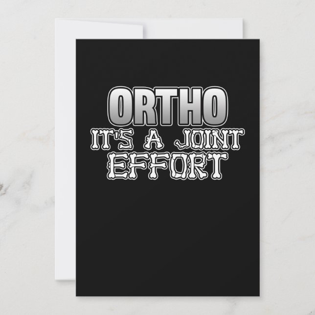Ortho Joint Effort Surgery Doctor Neurology Surgeo Thank You Card (Front)