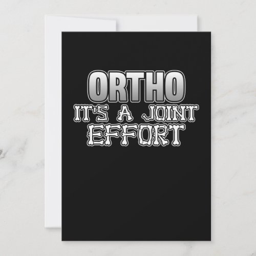 Ortho Joint Effort Surgery Doctor Neurology Surgeo Thank You Card