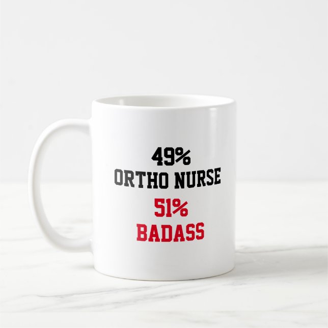 Ortho Nurse Badass Coffee Mug (Left)