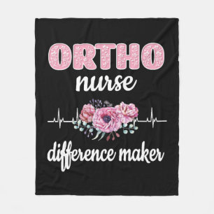 Ortho Nurse Gift RN Orthopedic Nurse Ortho Nursing Fleece Blanket