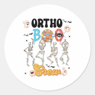 Ortho Orthopedic Halloween Boo Crew Classic Round Sticker