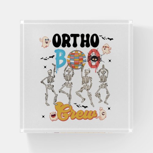 Ortho Orthopedic Halloween Boo Crew  Paperweight