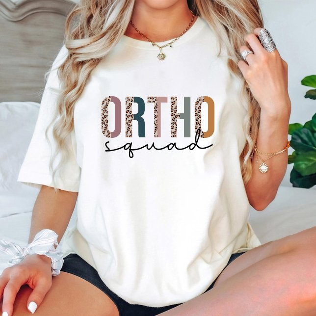 Ortho Squad, Leopard Print Orthopedic Nurse T-Shirt (Ortho Squad, Leopard Print Orthopedic Nurse T-Shirt)