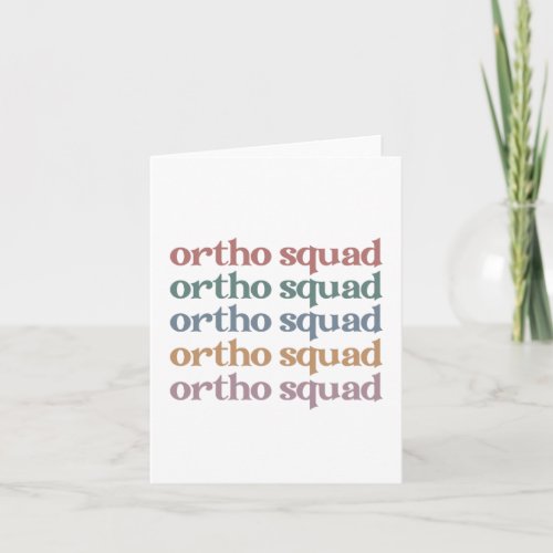 Ortho Squad Orthodontist Orthopedics Nurse Gift Card