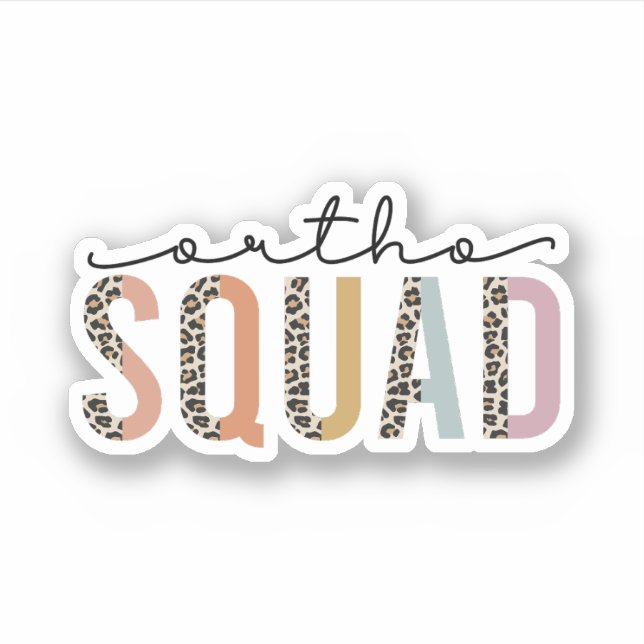 Ortho Squad, Orthopedic Nurse, Orthopaedic Nursing Sticker (Front)