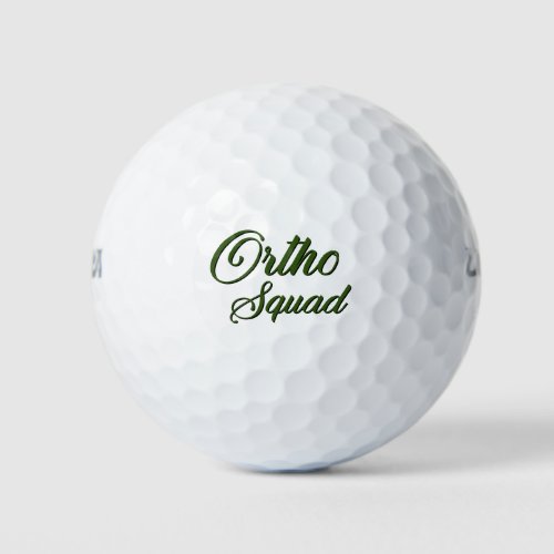 Ortho Squad Orthopedic Nurse Surgeon Golf Balls