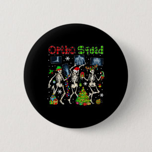 Ortho Squad Xmas Three Santa Reindeer Elf X-ray Sk Button