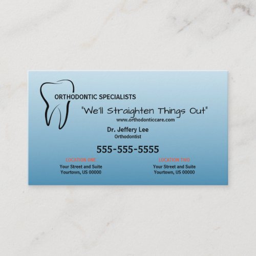 Orthodontic Practice Business Card