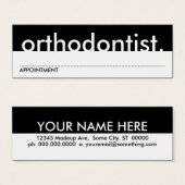orthodontist. (appointment card) (Front & Back)