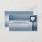 Orthodontist Blue Metal Business Card (Front/Back)