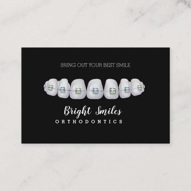 Orthodontist Braces Dentist Standard Business Card (Front)