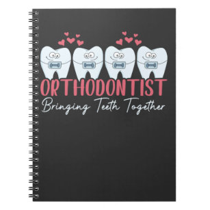Orthodontist Bringing Teeth Together Cute Braces Notebook
