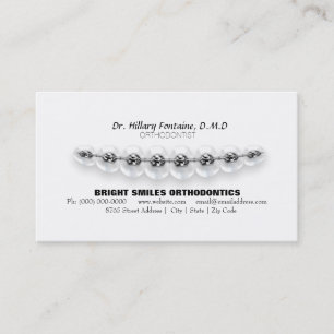 Orthodontist Business Card With Appointment Card