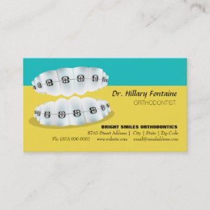 Orthodontist Business Card With Appointment Card