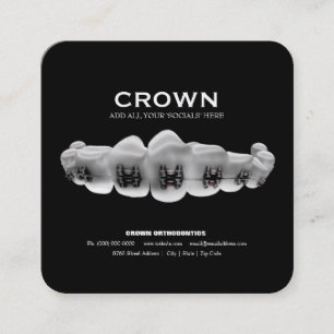 Orthodontist Business Card With Appointment Card