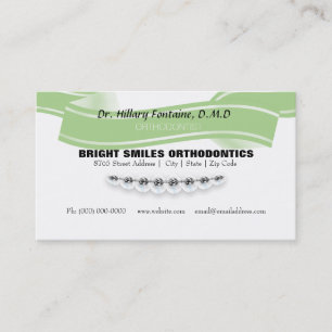 Orthodontist Business Card With Appointment Card