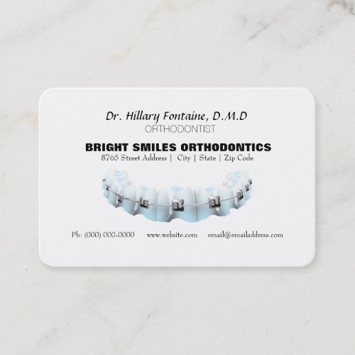 Orthodontist Business Card With Appointment Card