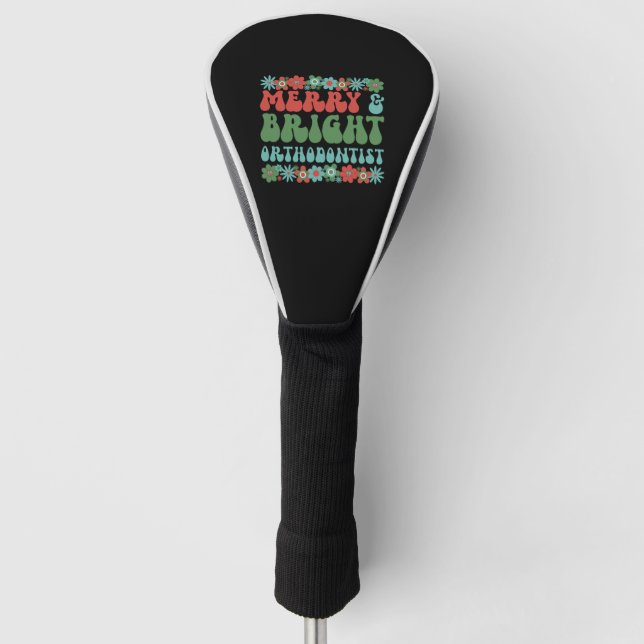 Orthodontist Christmas Orthodontic Xmas Gifts Golf Head Cover (Front)