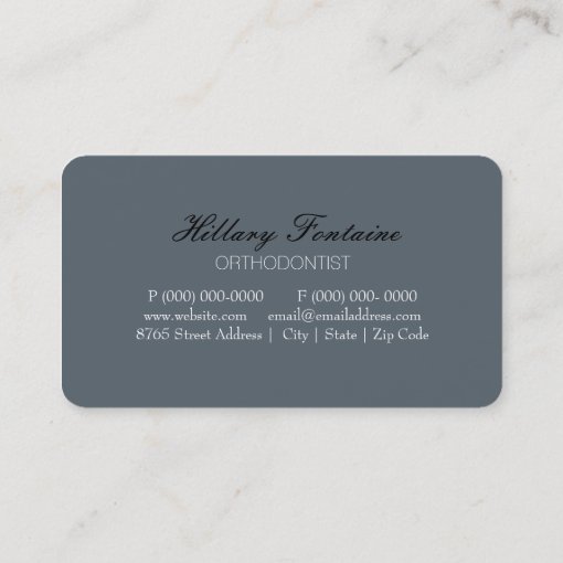 Orthodontist Dentist Dental Service Business Card Zazzle