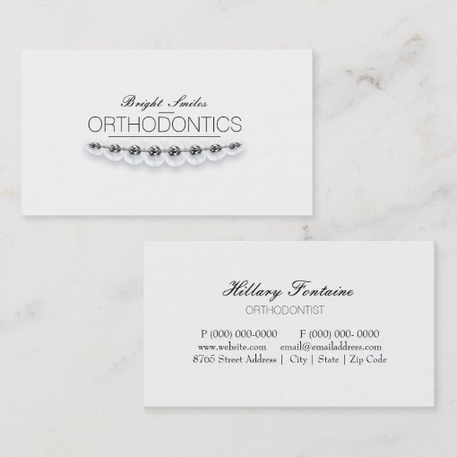 Orthodontist Dentist Dental Service Business Card Zazzle