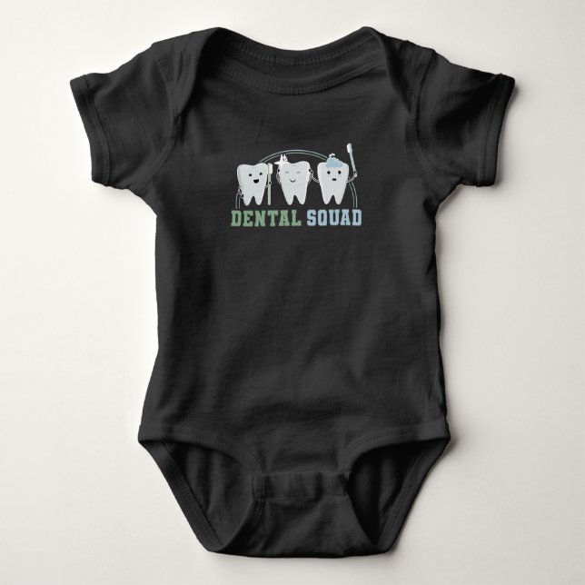 Orthodontist Hygienist Dental Squad Assistant Baby Bodysuit (Front)