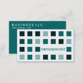 ORTHODONTIST (mod squares) Business Card (Front/Back)