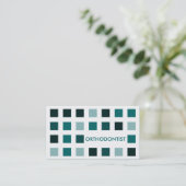 ORTHODONTIST (mod squares) Business Card (Standing Front)