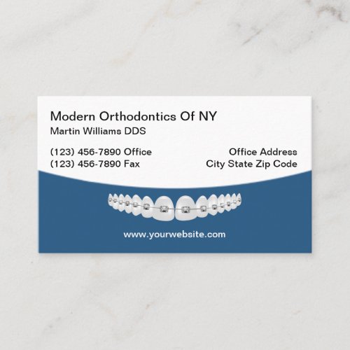 Orthodontist Modern Orthodontics Business Cards