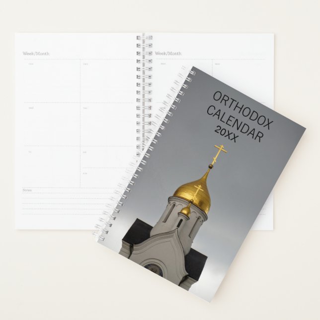 Orthodox Calendar Diary Russian Church Photo Planner (Display)