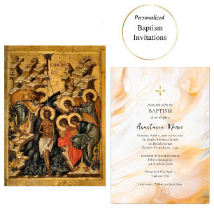 Orthodox Christian Baptism Invitation
