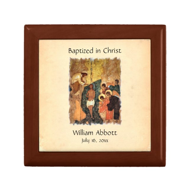 Orthodox Christian Baptism Jesus Christ Gift Box (Front)