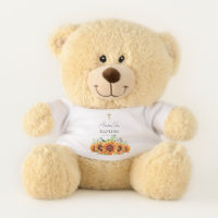 Orthodox Christian Baptism Teddy Bear Sunflowers