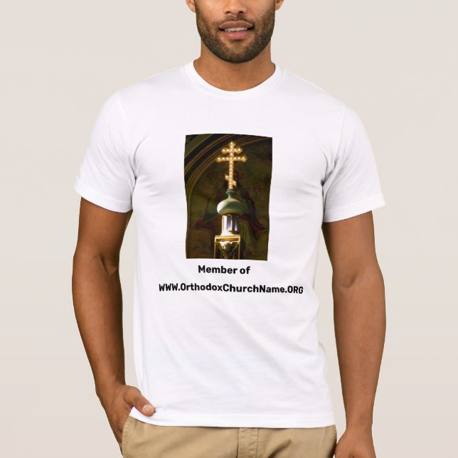 Orthodox Christian Church Three bar Cross T-Shirt (Front)