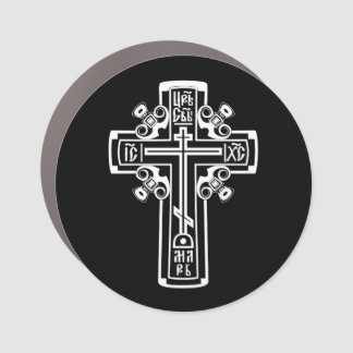 Orthodox Christian cross Car Magnet