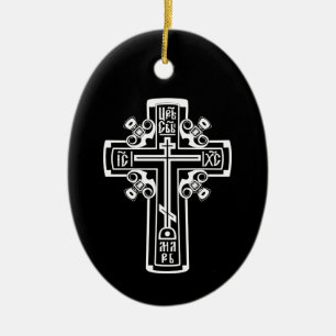 Orthodox Christian cross Ceramic Ornament