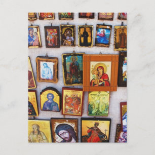 Orthodox, Christian, Icons, Byzantine, GrPostcard Postcard