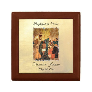 Orthodox Christian Jesus Baptism Keepsake Gift Box