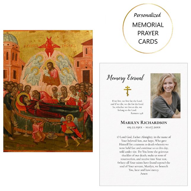 Orthodox Christian Photo Memorial Prayer Card (Creator Uploaded)