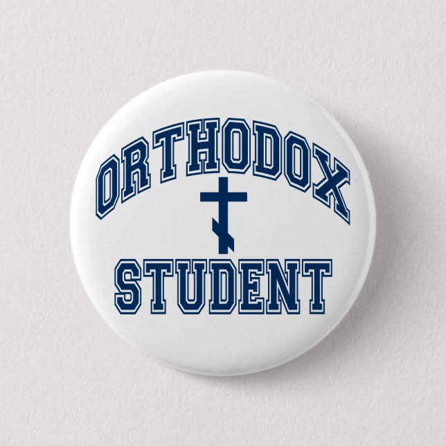 Orthodox Christian "Student" 2.25in. Button (Front)