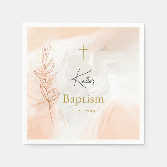 Orthodox Christian Waters of Light Baptism Napkins (Front)