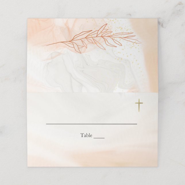 Orthodox Christian Waters of Light Baptism Place C Place Card (Outside Unfolded)