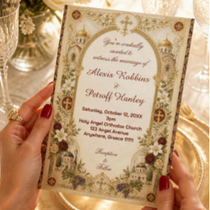 Orthodox Christian Wedding Invitation