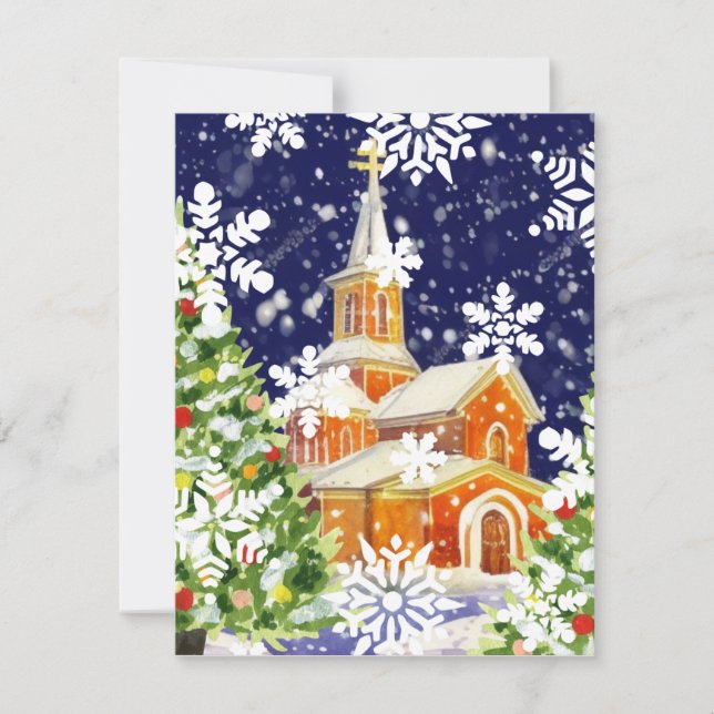 Orthodox Christmas Note Card (Front)