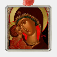 Orthodox Christmas Ornament - Novgorod Theotokos