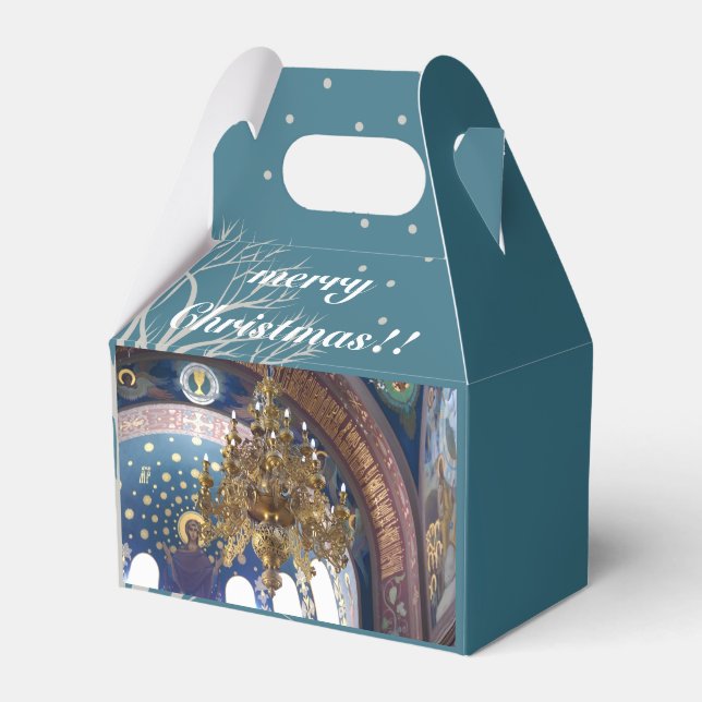 Orthodox Christmas.The rich decoration Favor Boxes (Front Side)