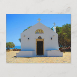 Orthodox Church in Gouves, Crete Postcard
