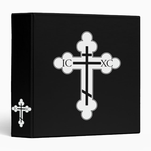 Orthodox cross 3 ring binder (Front/Spine)