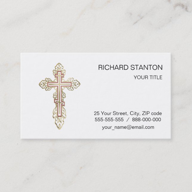 Orthodox cross business card (Front)